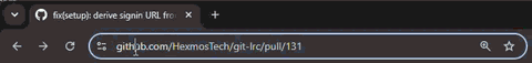 Typing 'makesense' in front of a github.com PR URL in the browser address bar, then landing on its MakeSense review